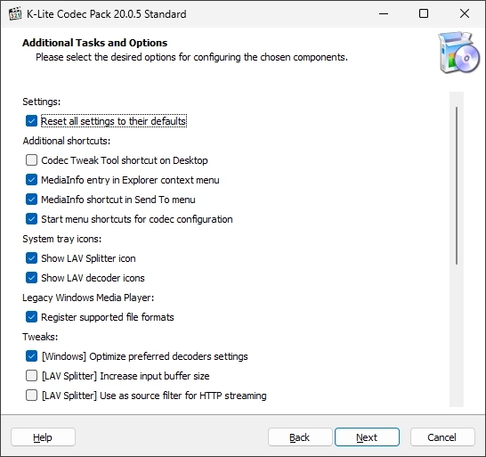K Lite Codec Pack v20 011