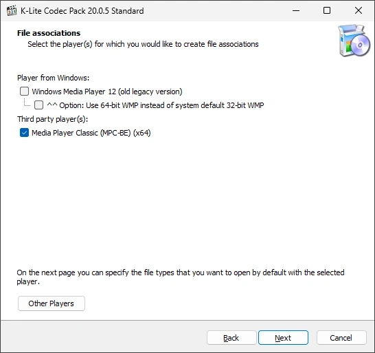 K Lite Codec Pack v20 014