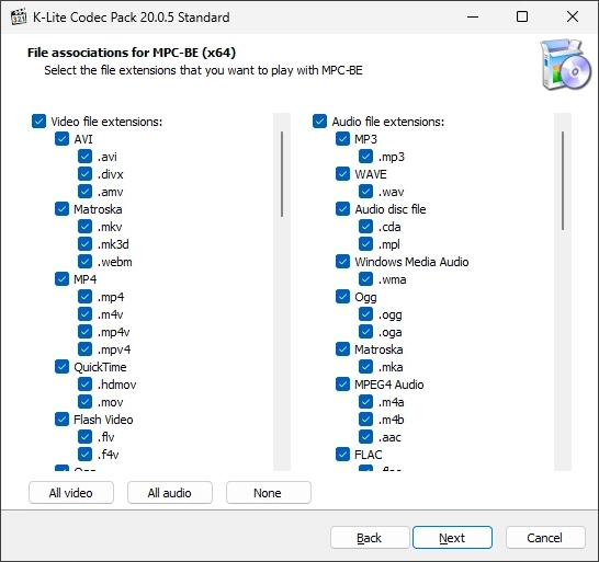 K Lite Codec Pack v20 015