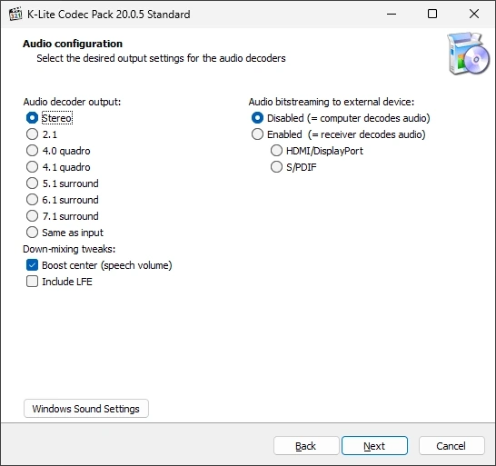 K Lite Codec Pack v20 016