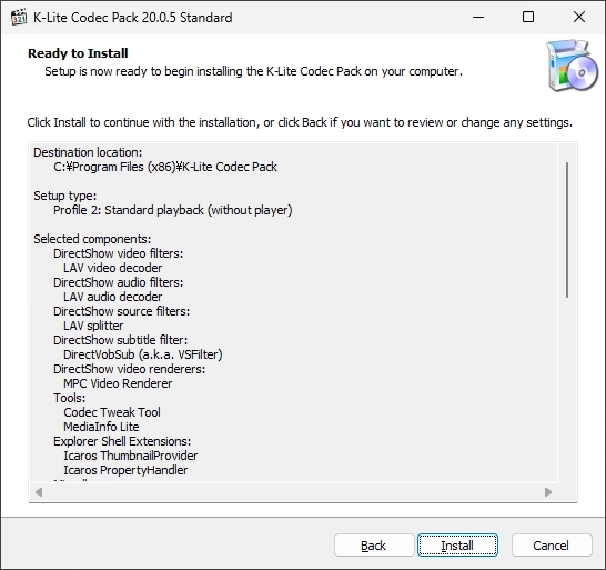 K Lite Codec Pack v20 018